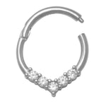 14K Solid Gold Stone Point Clicker Tri-Hoop – Anygolds