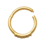 14K Solid Gold Prong Diamond Clicker Hoop – Anygolds