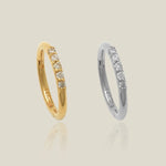 14K Solid Gold Prong Diamond Clicker Hoop – Anygolds