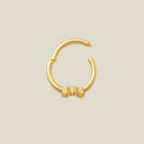 14K Solid Gold V Pavé Clicker Hoop – Anygolds