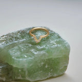 14K Solid Gold V Pavé Clicker Hoop – Anygolds