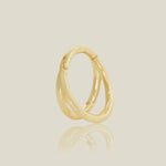 14K Solid Gold Double Hoop Septum Clicker Ring – Anygolds