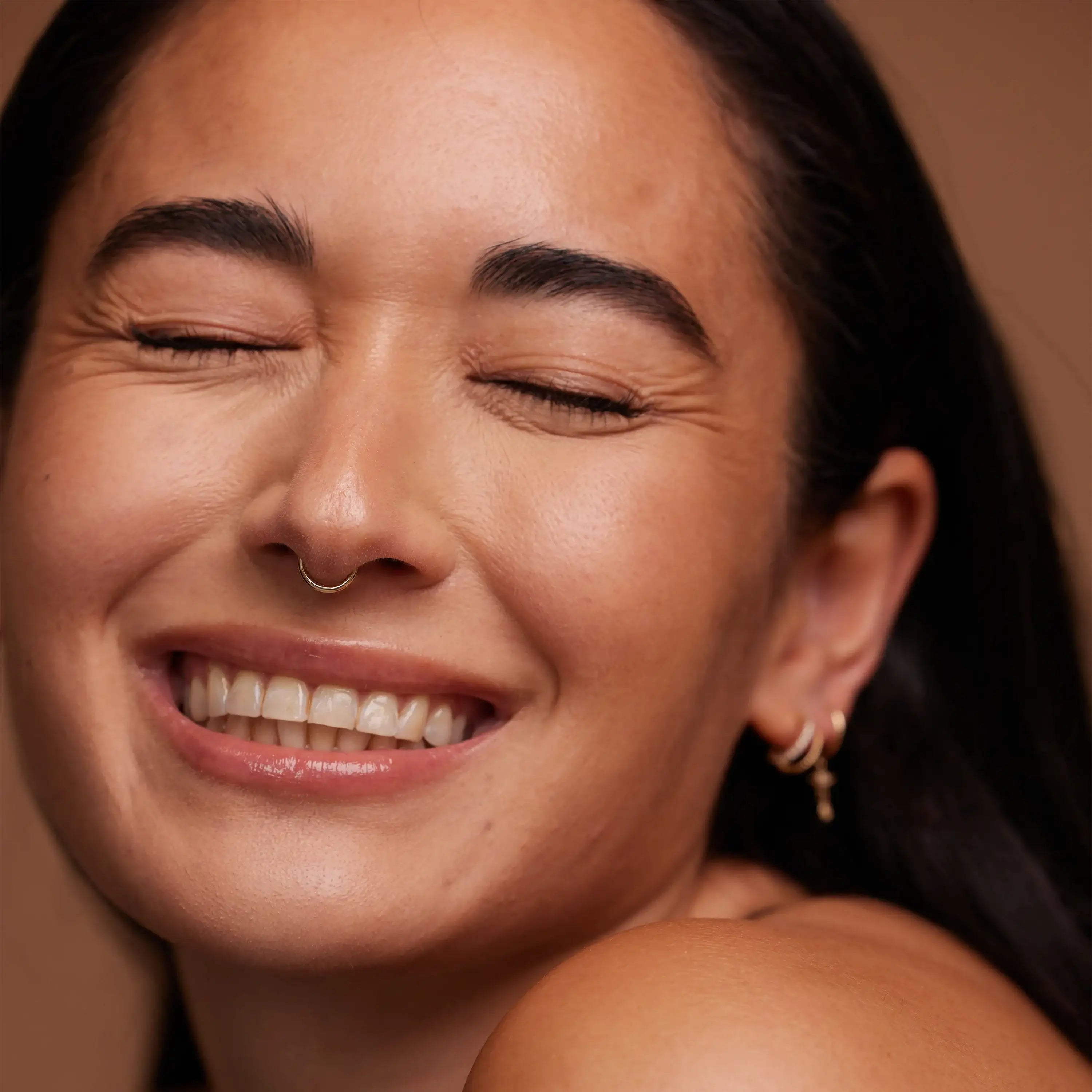 14K Solid Gold Double Hoop Septum Ring – Anygolds
