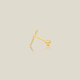 14K Solid Gold Ruby Dagger Stud – Anygolds