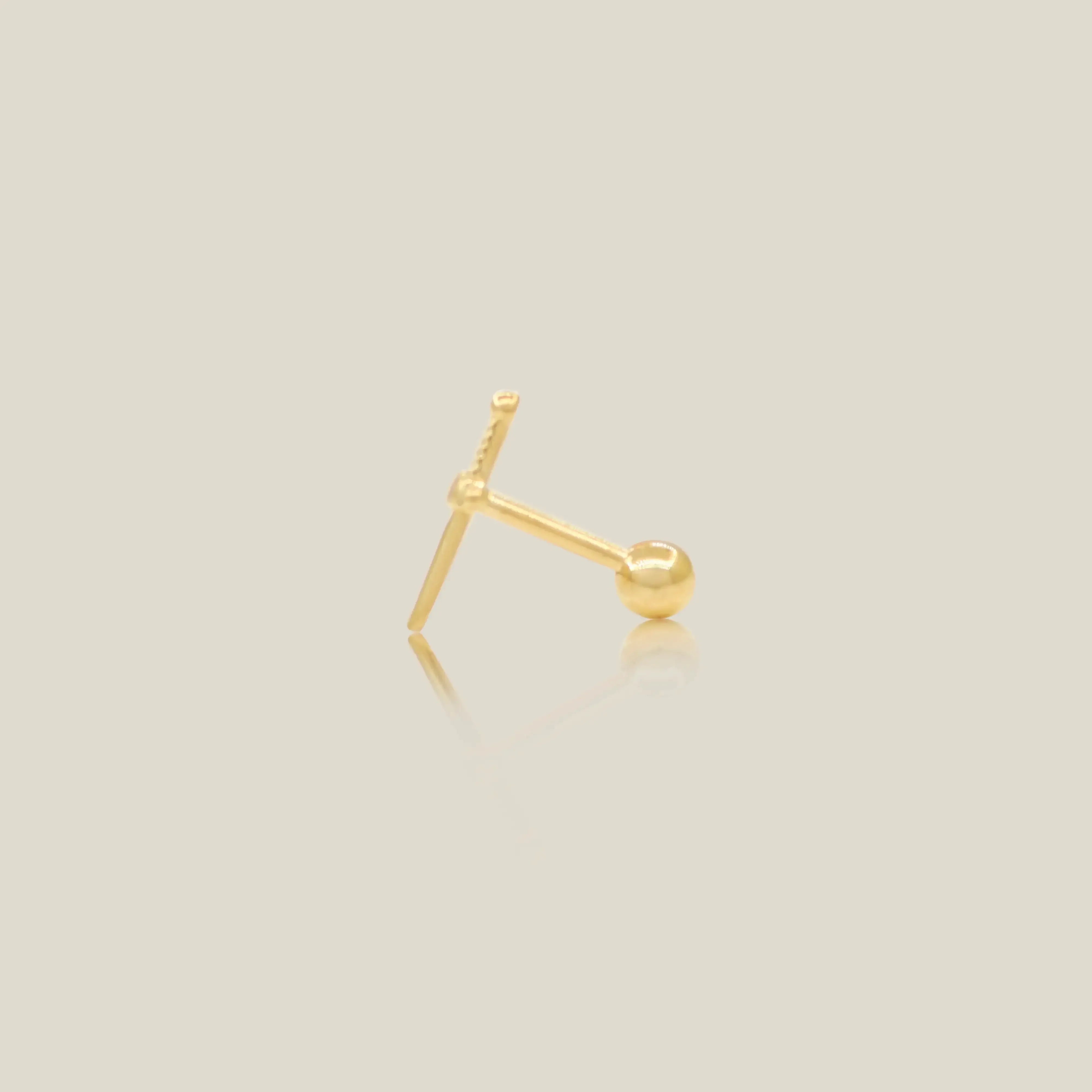 14K Solid Gold Ruby Dagger Stud – Anygolds