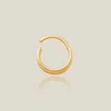 14K Solid Gold Double Band Clicker Hoop – Anygolds