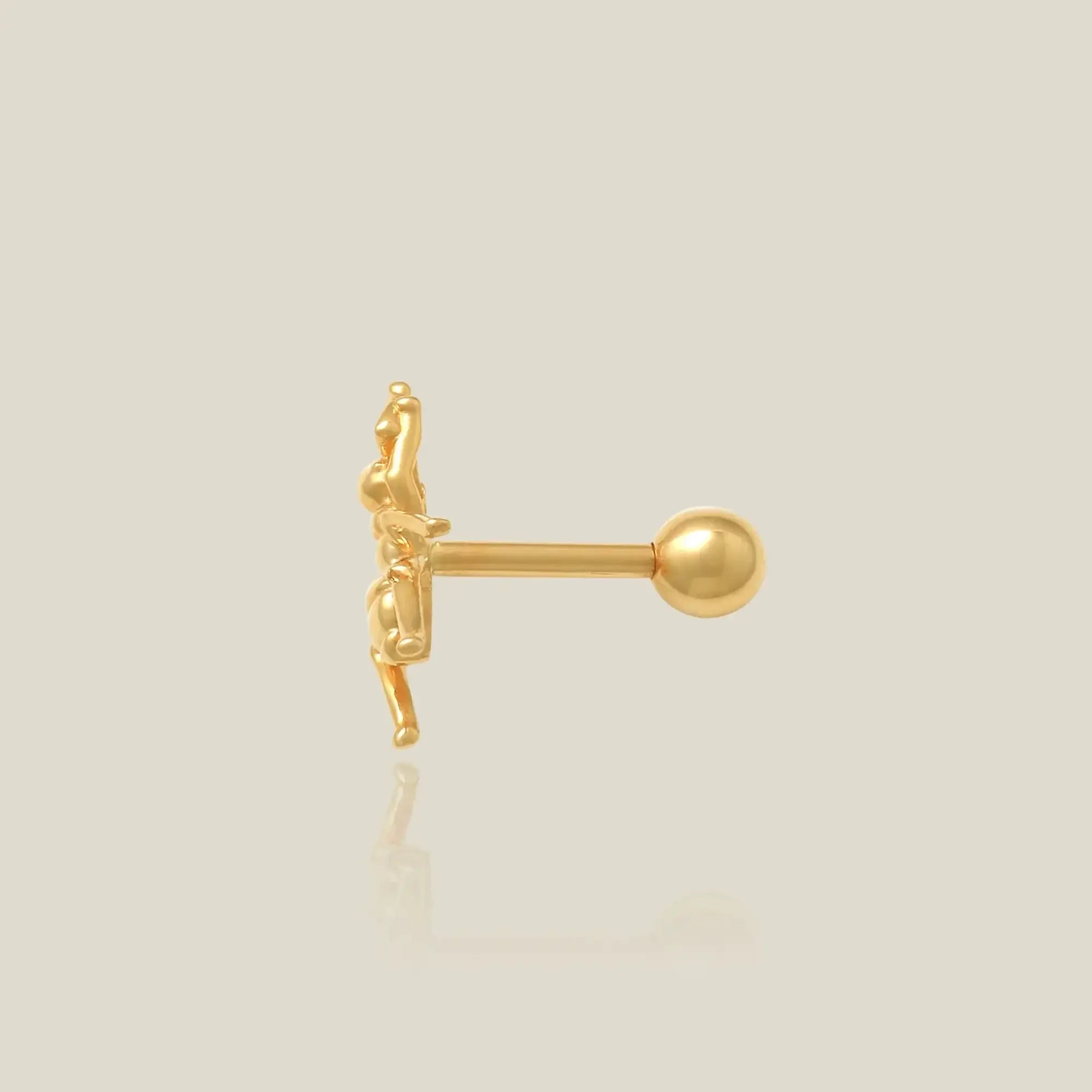 14K Solid Gold Ant Point Stud – Anygolds