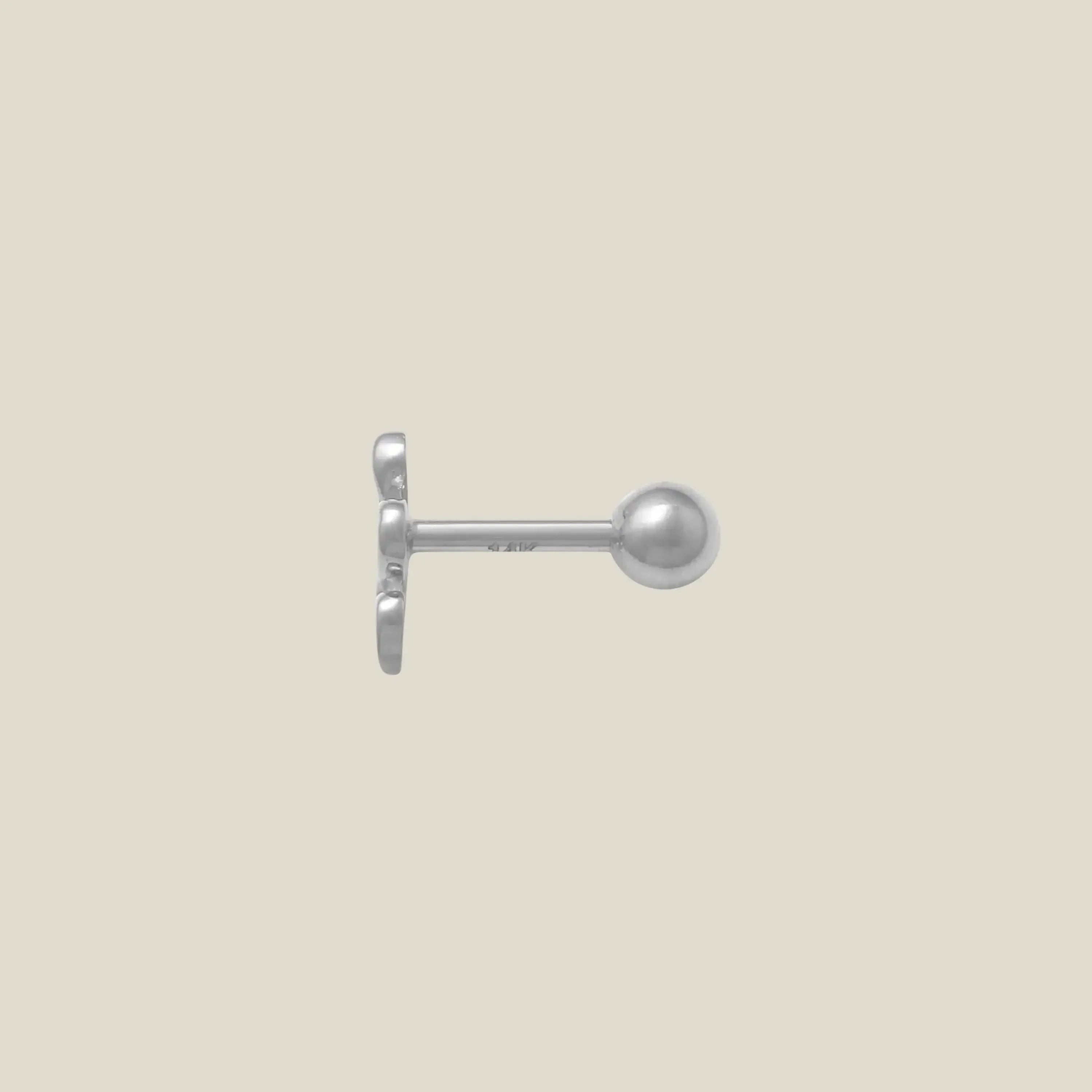 14K Solid Gold Petite Snake Stud – Anygolds