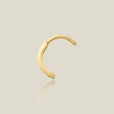 14K Solid Gold Diamond-Cut Navel Clicker Ring – Anygolds