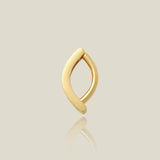 14K Solid Gold Diamond-Cut Navel Clicker Ring – Anygolds