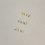 14K Solid Gold Round CZ Stud – Anygolds