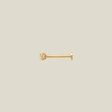 14K Solid Gold Round CZ Stud – Anygolds