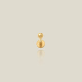 14K Solid Gold Round Ball Stud – Anygolds