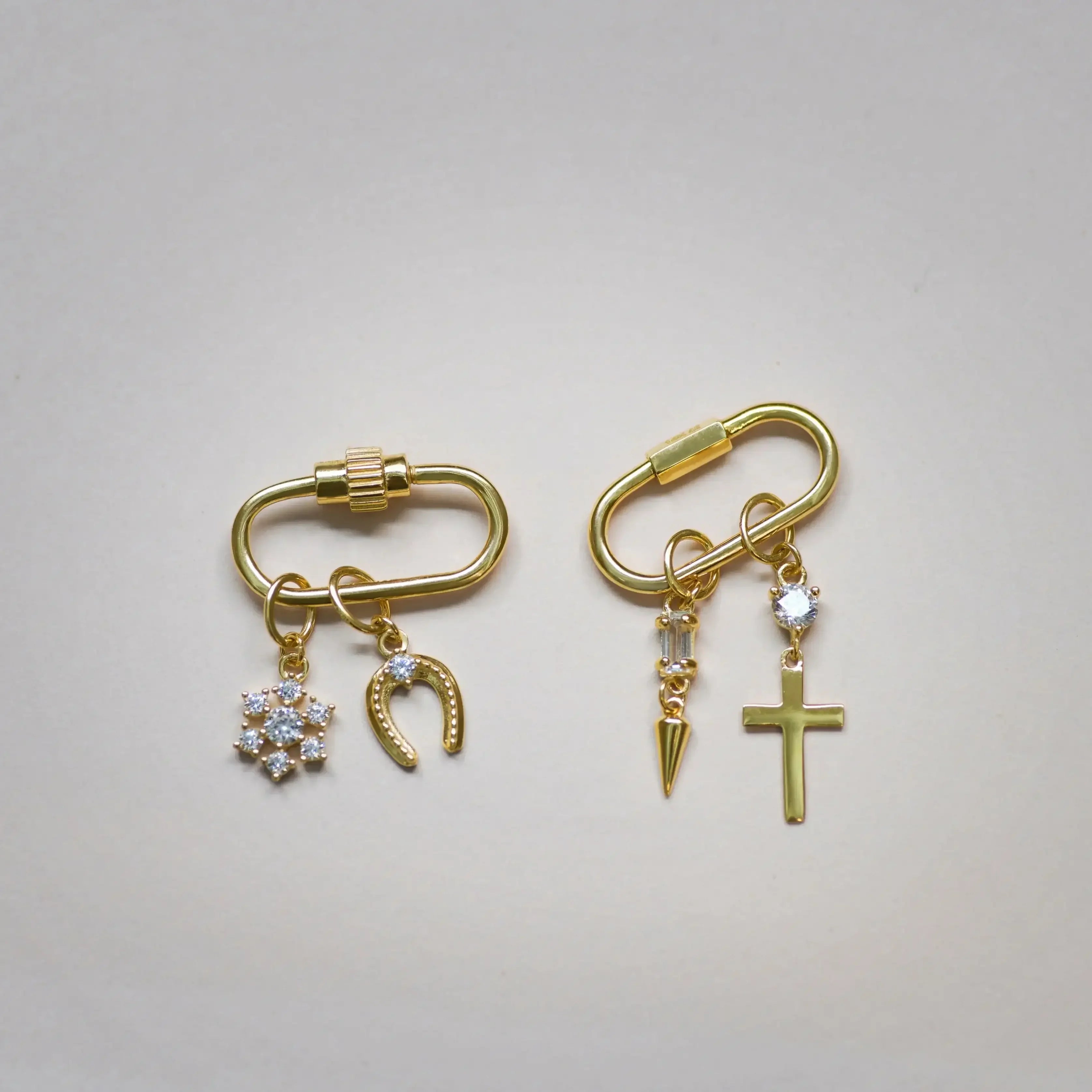 14K Solid Gold Pavé Snow Flower Stone Charm – Anygolds