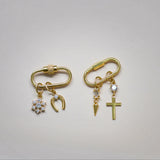 14K Solid Gold Baguette Spike Charm – Anygolds