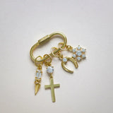 14K Solid Gold Stone & Horseshoe Charm – Anygolds