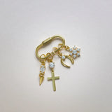 14K Solid Gold Baguette Spike Charm – Anygolds