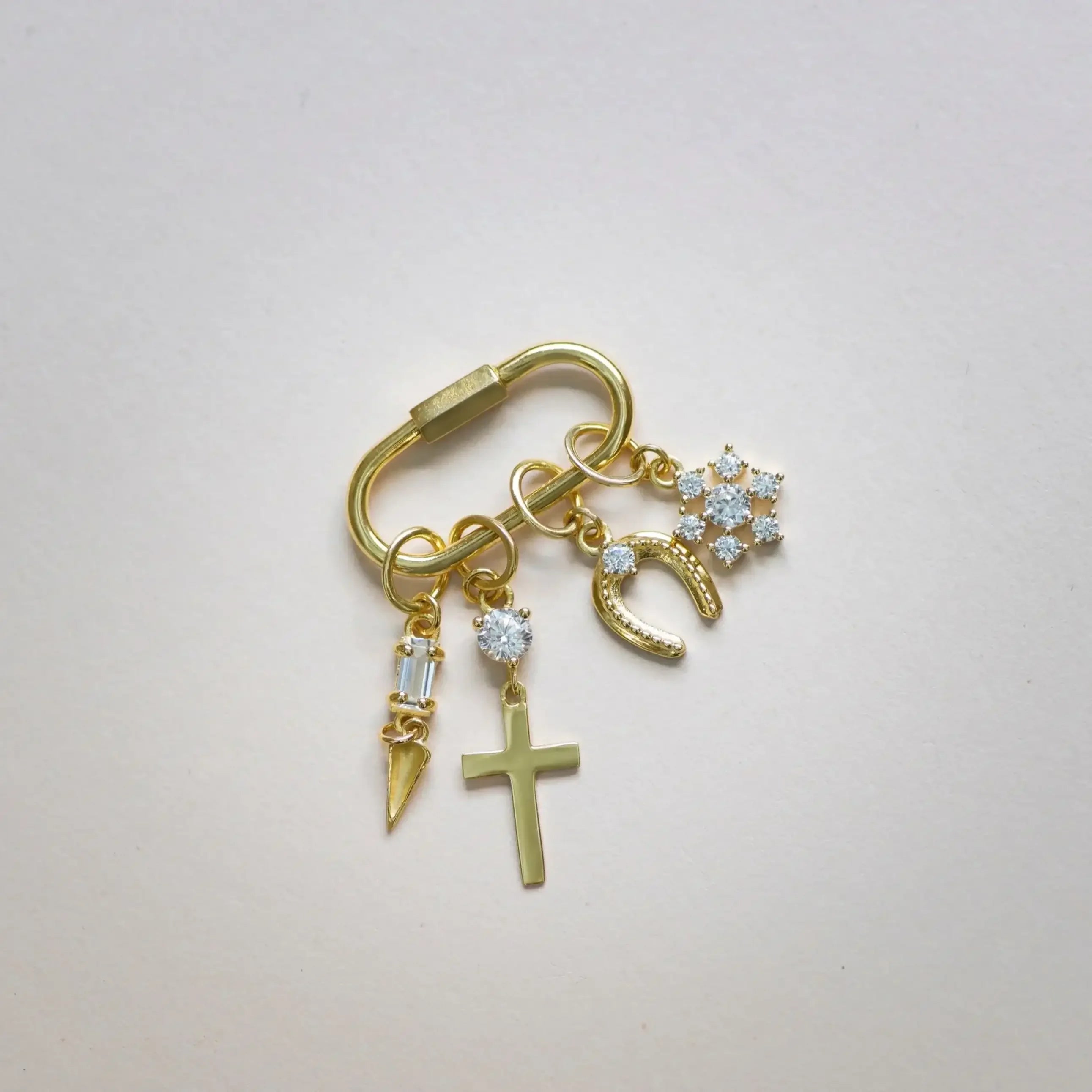 14K Solid Gold Baguette Spike Charm – Anygolds