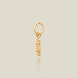 14K Solid Gold Pavé Snow Flower Stone Charm – Anygolds