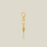 14K Solid Gold Baguette Spike Charm – Anygolds
