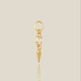 14K Solid Gold Baguette Spike Charm – Anygolds