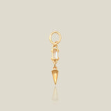 14K Solid Gold Baguette Spike Charm – Anygolds