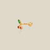 14K Solid Gold Petite Cherry Stud – Anygolds