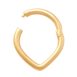 14K Solid Gold V Clicker Hoop – Anygolds