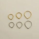 14K Solid Gold V Clicker Hoop – Anygolds