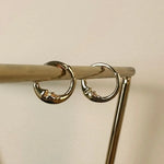 14K Solid Gold Moon Arc Face Clicker Hoop – Anygolds