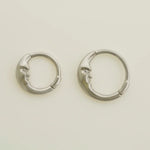 14K Solid Gold Moon Arc Face Clicker Hoop – Anygolds