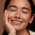 14K Solid Gold Clover Flower Clicker Hoop – Anygolds