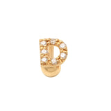 14K Solid Gold Diamond Initial Letter Stud – Anygolds