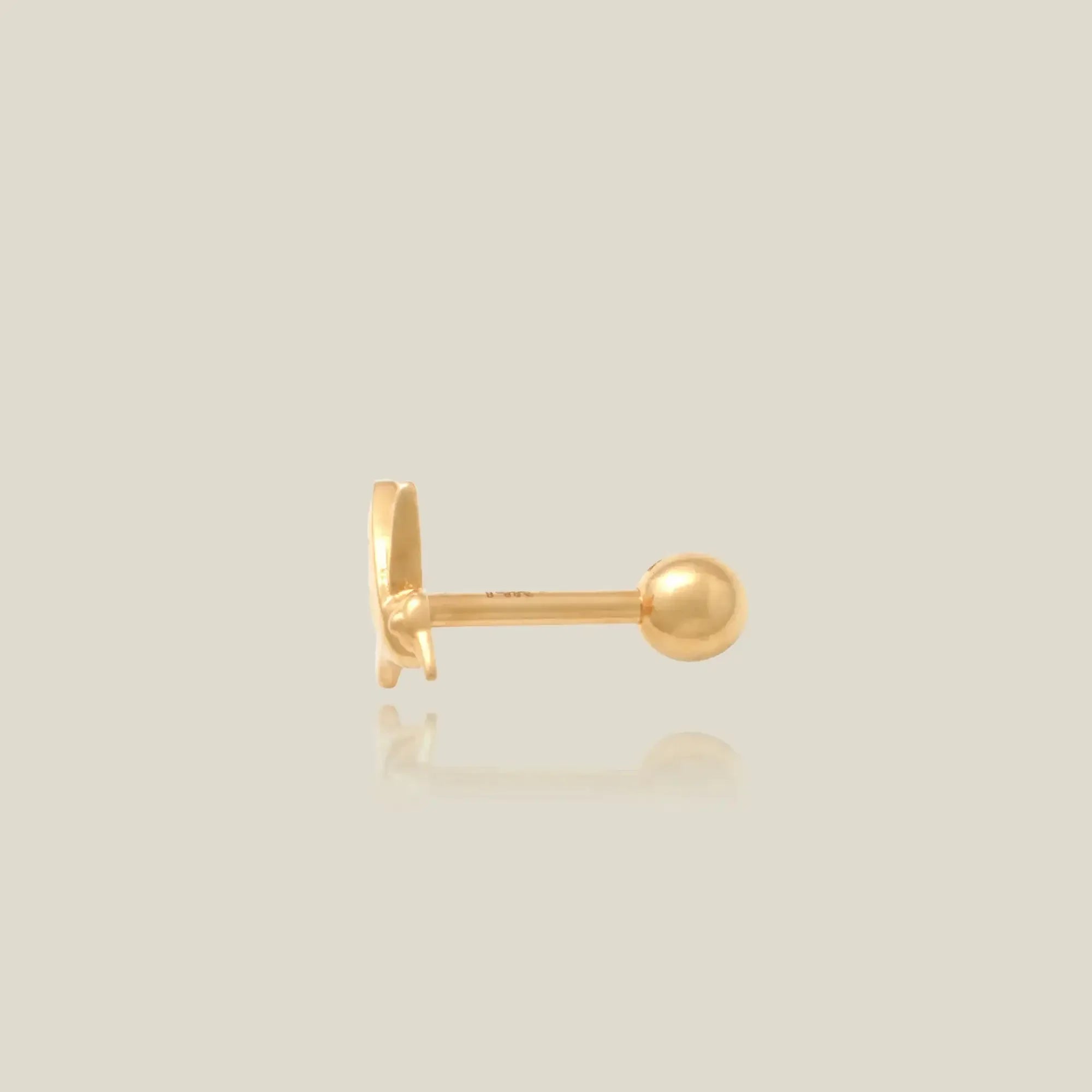 14K Solid Gold Hummingbird Stud – Anygolds