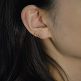14K Solid Gold Hummingbird Stud – Anygolds