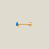 Turquoise Round Stud (Internal | External) - Anygolds
