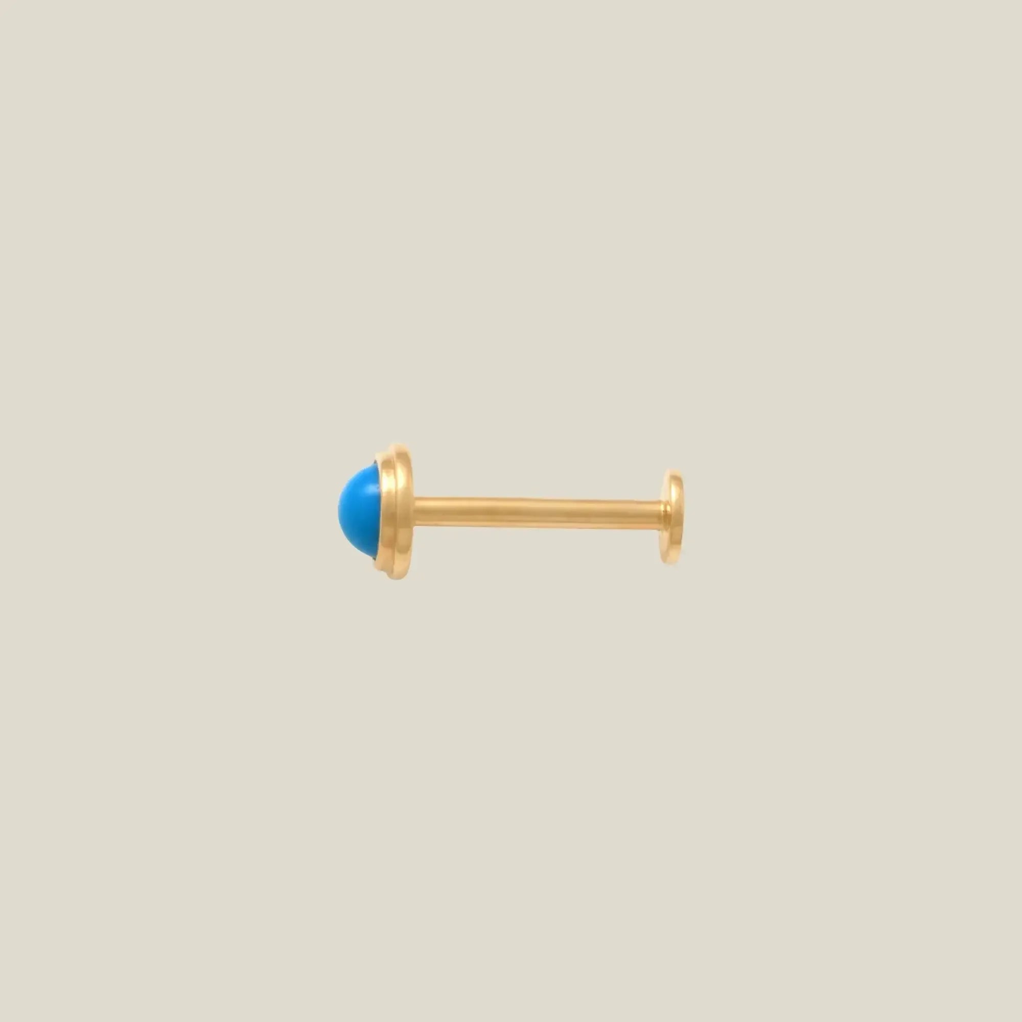Turquoise Round Stud (Internal | External) - Anygolds