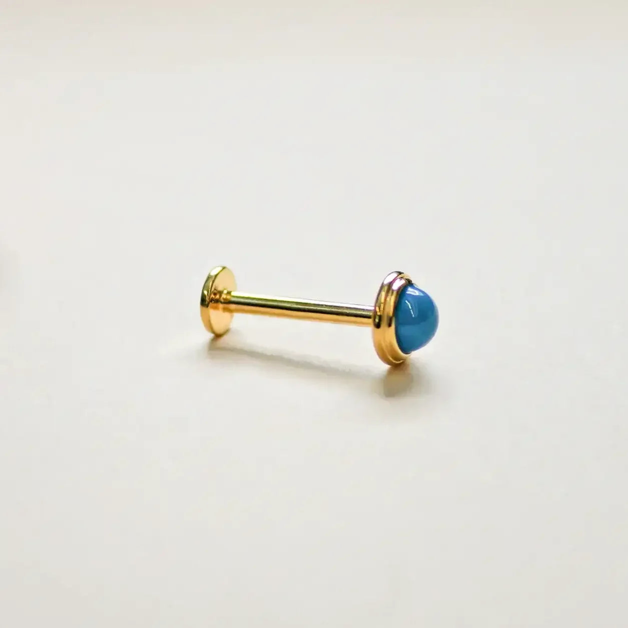 Turquoise Round Stud (Internal | External | Push Pin) - Anygolds