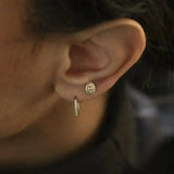 14K Solid Gold Radiant Heart Oval Stud – Anygolds
