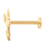 14K Solid Gold Molten Star Stud – Anygolds