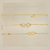 14K Solid Gold Infinity & Heart Bracelet – Anygolds
