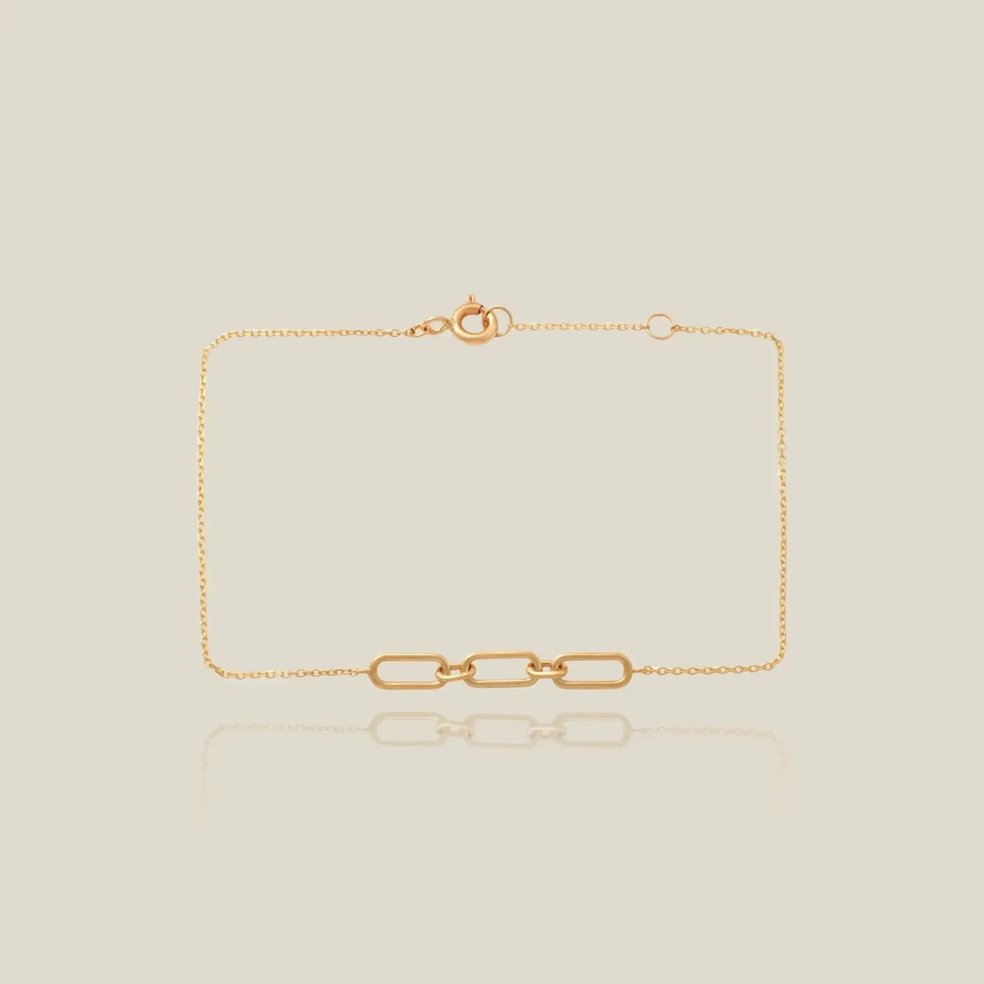 14K Solid Gold Link Chain Bracelet – Anygolds