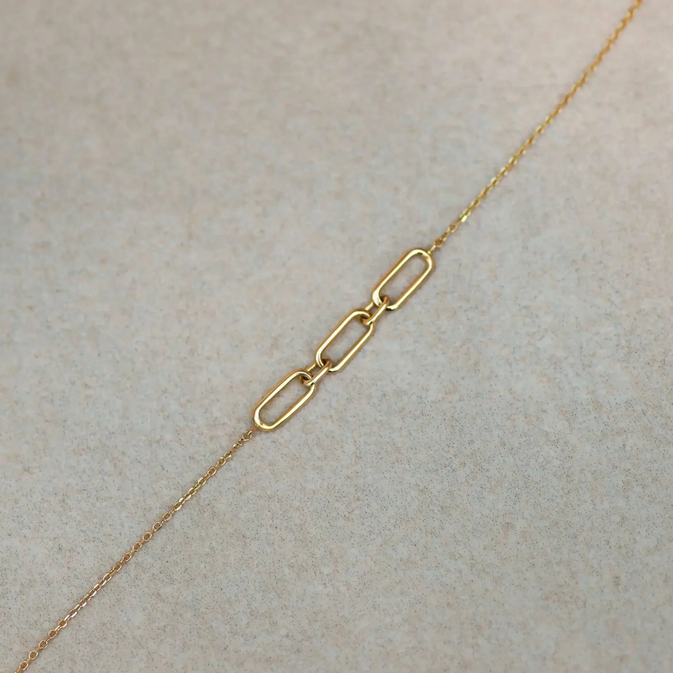 14K Solid Gold Link Chain Bracelet – Anygolds