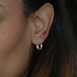 14K Solid Gold Chunky Bold Hoop Earrings – Anygolds