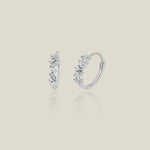 14K Solid Gold Baguette-Cut Diamond Hoop Earrings – Anygolds