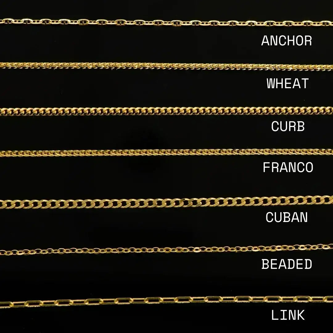 14K Solid Gold Necklace Chain – Anygolds