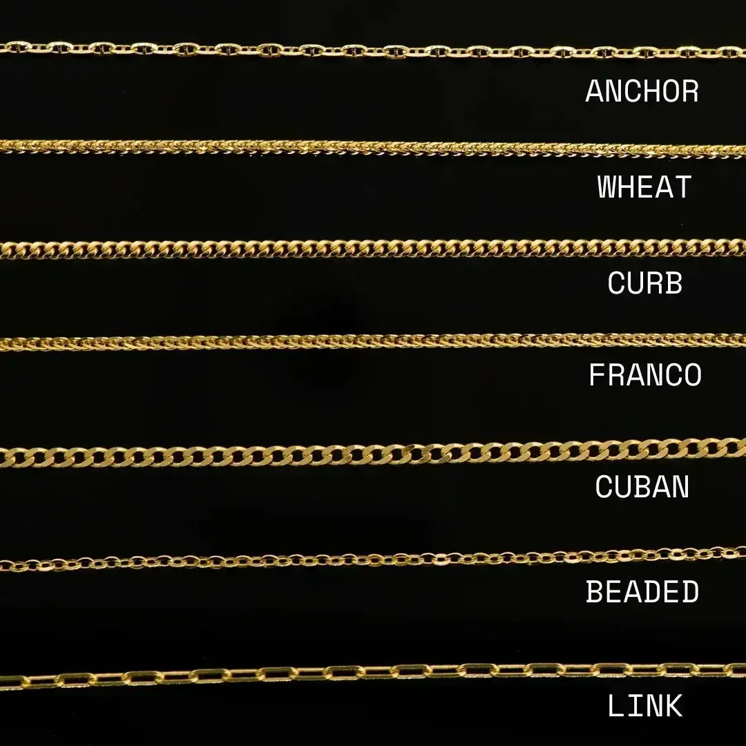 14K Solid Gold Necklace Chain – Anygolds