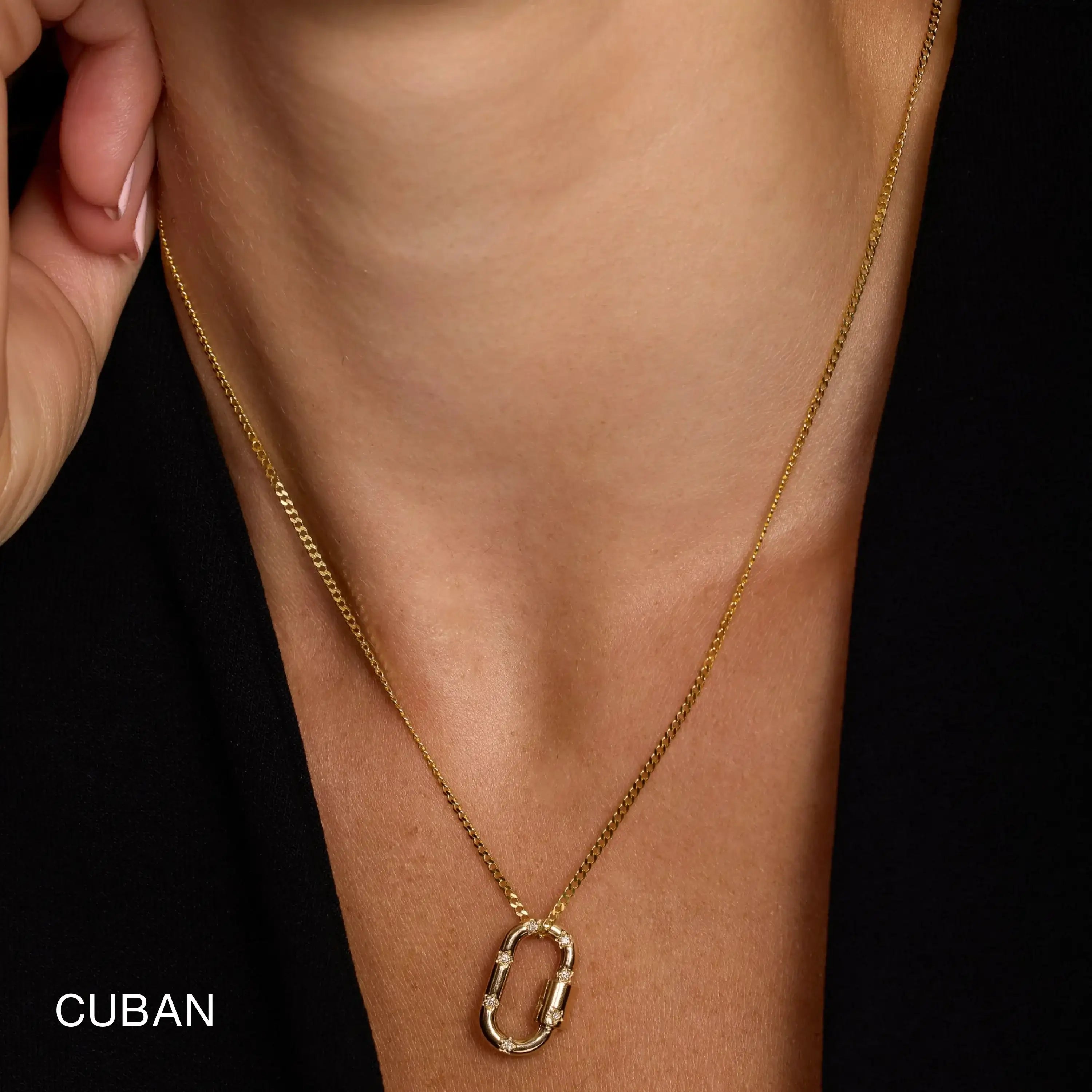 14K Solid Gold Necklace Chain – Anygolds