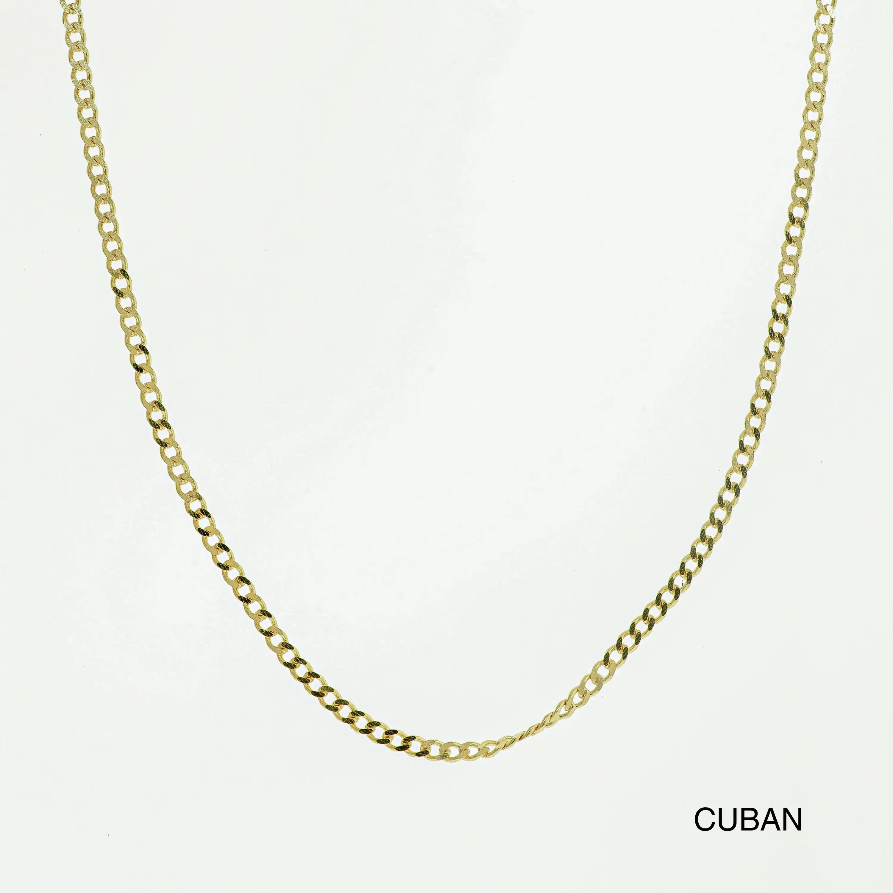 14K Solid Gold Necklace Chain – Anygolds