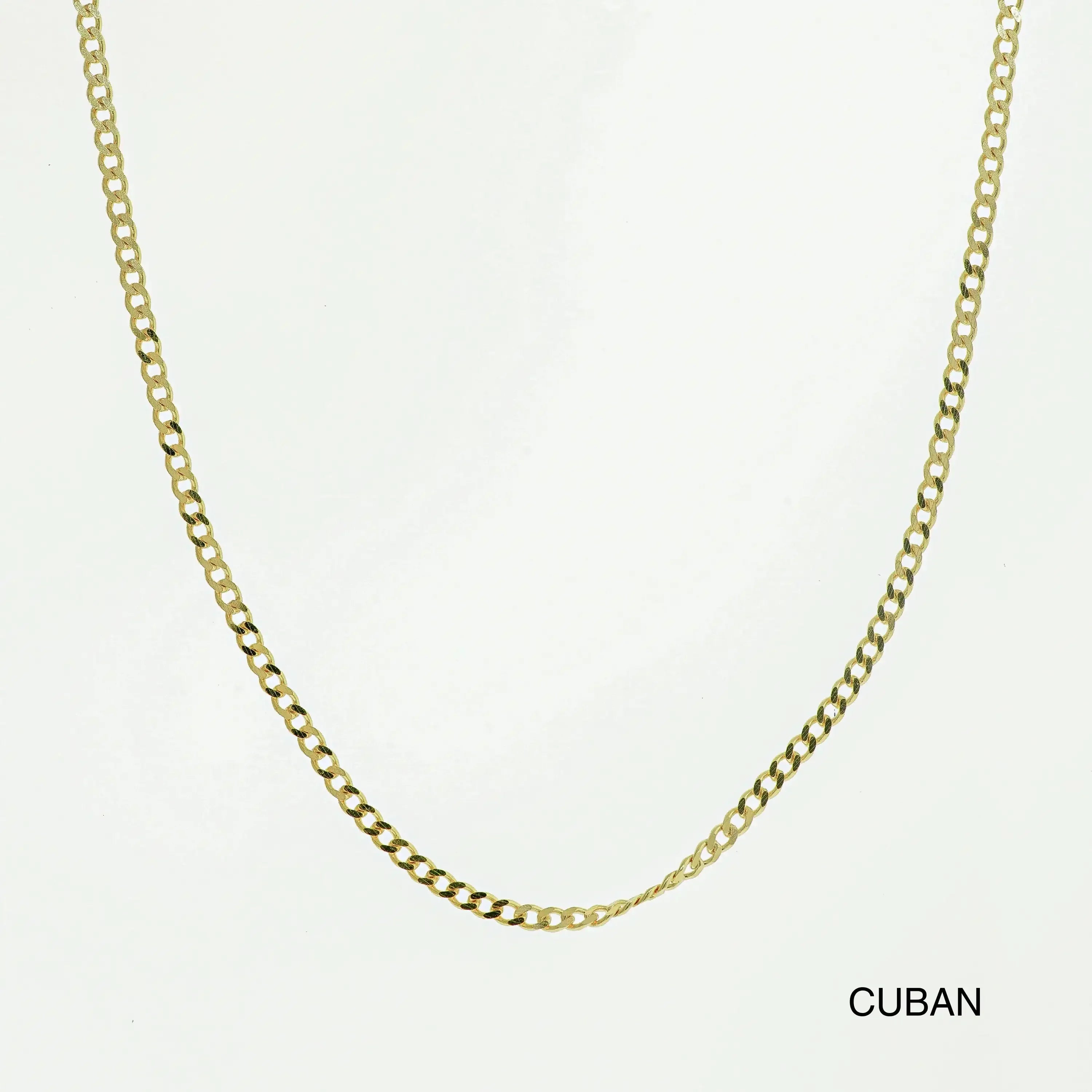 14K Solid Gold Necklace Chain – Anygolds